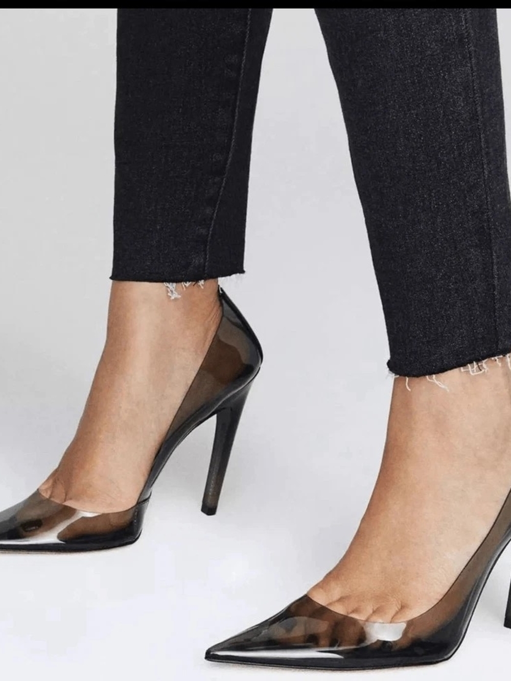 Good American Cinder-F*CKING-RELLA Pump In Light Smoke Size 11